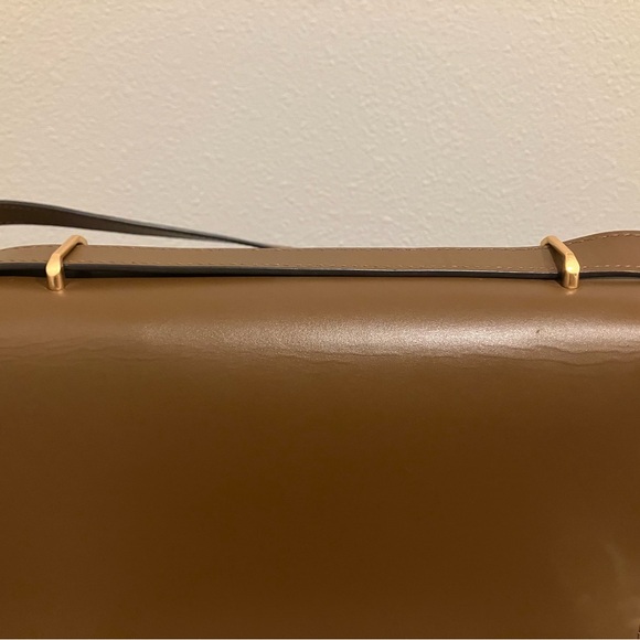 Tory Burch Eleanor Convertible Shoulder Bag in Moose with Receipt - Picture 11 of 12